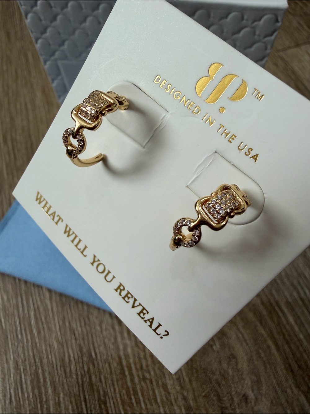 NEW Bomb Party She’s The Standard Earrings Sterling Silver with Gold Plating